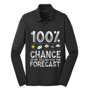 Funny Meteorology Gift Weather Enthusiasts Cool Weatherman (1) Silk Touch Performance Long Sleeve Polo