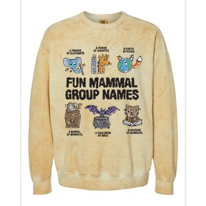 Fun Mammal Group Names Colorblast Crewneck Sweatshirt