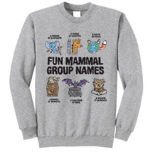 Fun Mammal Group Names Tall Sweatshirt