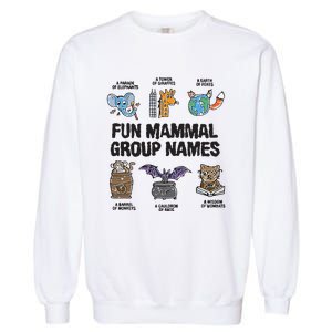 Fun Mammal Group Names Garment-Dyed Sweatshirt