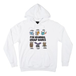 Fun Mammal Group Names Hoodie