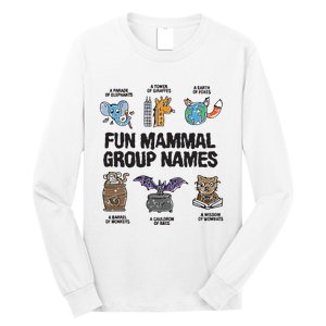 Fun Mammal Group Names Long Sleeve Shirt