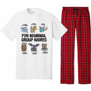 Fun Mammal Group Names Pajama Set