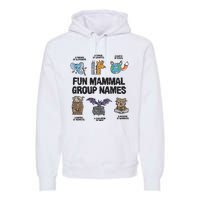 Fun Mammal Group Names Premium Hoodie