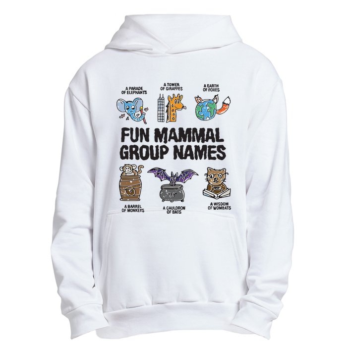 Fun Mammal Group Names Urban Pullover Hoodie