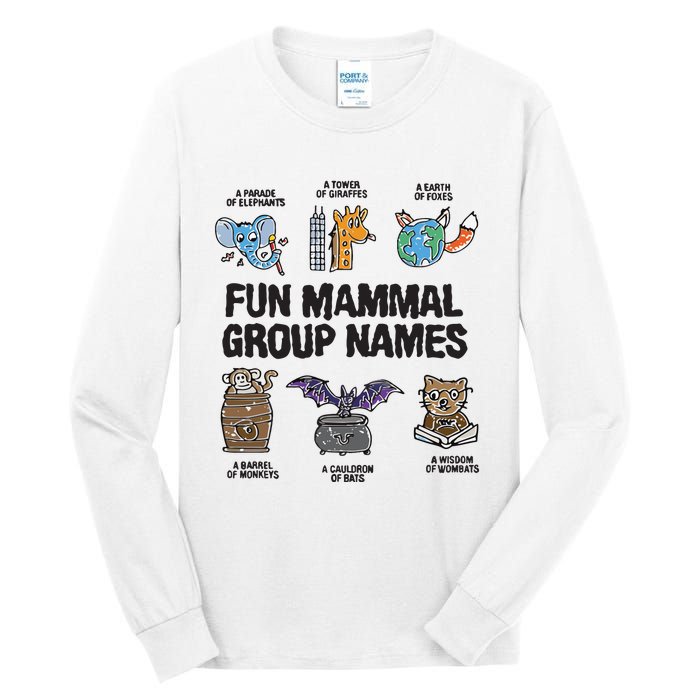 Fun Mammal Group Names Tall Long Sleeve T-Shirt