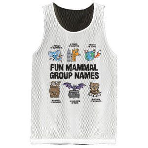 Fun Mammal Group Names Mesh Reversible Basketball Jersey Tank