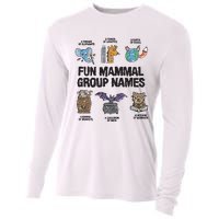 Fun Mammal Group Names Cooling Performance Long Sleeve Crew