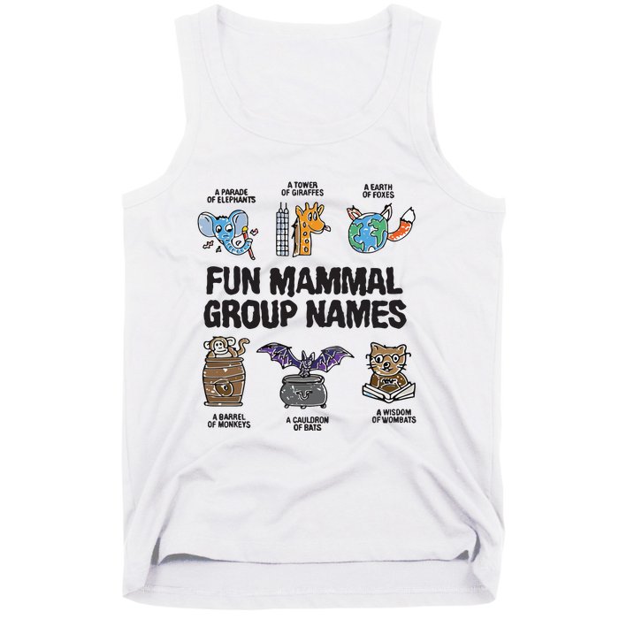 Fun Mammal Group Names Tank Top