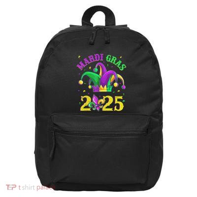 Funny Mardi Gras Parade Outfit Jester Hat 16 in Basic Backpack