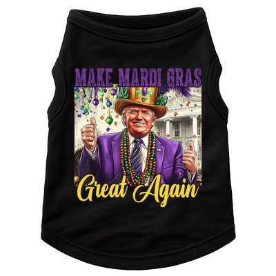Funny Mardi Gras Donald Trump American Flag Doggie Tank