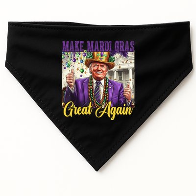 Funny Mardi Gras Donald Trump American Flag USA-Made Doggie Bandana