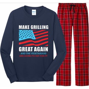 Funny Make Grilling Great Again Trump BBQ Pit Maste Long Sleeve Pajama Set