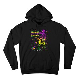 Funny Mardi Gras Festival Grawr Dinosaur Hoodie