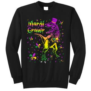 Funny Mardi Gras Festival Grawr Dinosaur Sweatshirt