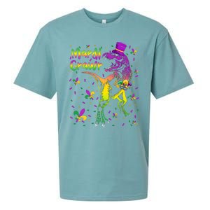 Funny Mardi Gras Festival Grawr Dinosaur Sueded Cloud Jersey T-Shirt