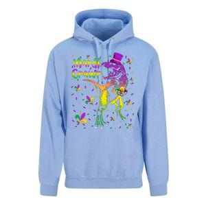 Funny Mardi Gras Festival Grawr Dinosaur Unisex Surf Hoodie