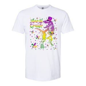 Funny Mardi Gras Festival Grawr Dinosaur Softstyle CVC T-Shirt