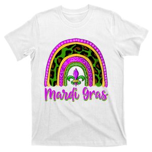 Funny Mardi Gras Parade Outfit Jester Rainbow Wo Girl T-Shirt