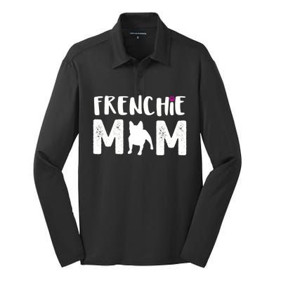 Frenchie Mom Gift French Bulldog Gift Silk Touch Performance Long Sleeve Polo