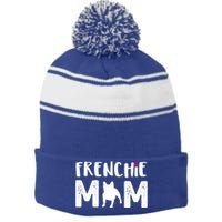 Frenchie Mom Gift French Bulldog Gift Stripe Pom Pom Beanie