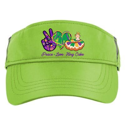 Funny Mardi Gras Peace Love King Cake Adult Drive Performance Visor