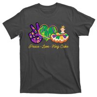 Funny Mardi Gras Peace Love King Cake T-Shirt