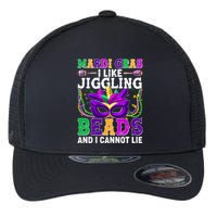 Funny Mardi Gras I Like Jiggling Beads And I Cannot Lie Flexfit Unipanel Trucker Cap