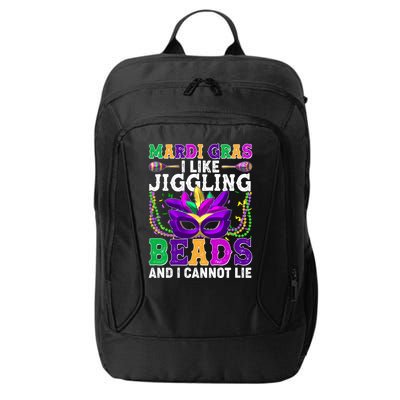 Funny Mardi Gras I Like Jiggling Beads And I Cannot Lie City Backpack