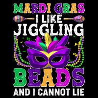 Funny Mardi Gras I Like Jiggling Beads And I Cannot Lie Impact Tech Backpack
