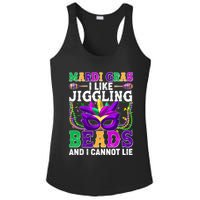 Funny Mardi Gras I Like Jiggling Beads And I Cannot Lie Ladies PosiCharge Competitor Racerback Tank