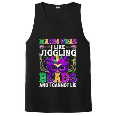 Funny Mardi Gras I Like Jiggling Beads And I Cannot Lie PosiCharge Competitor Tank
