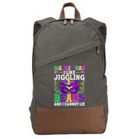 Funny Mardi Gras I Like Jiggling Beads And I Cannot Lie Cotton Canvas Backpack