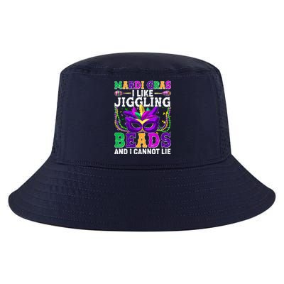 Funny Mardi Gras I Like Jiggling Beads And I Cannot Lie Cool Comfort Performance Bucket Hat