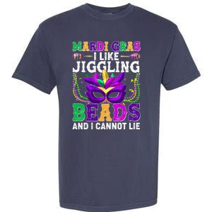 Funny Mardi Gras I Like Jiggling Beads And I Cannot Lie Garment-Dyed Heavyweight T-Shirt