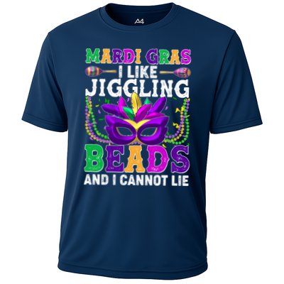 Funny Mardi Gras I Like Jiggling Beads And I Cannot Lie Performance Shirt