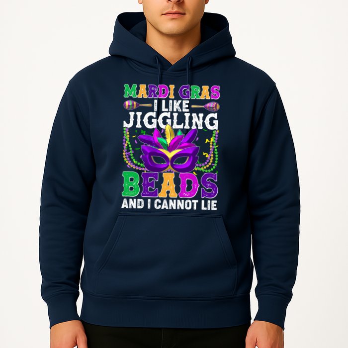 Funny Mardi Gras I Like Jiggling Beads And I Cannot Lie Hoodie