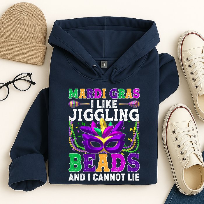 Funny Mardi Gras I Like Jiggling Beads And I Cannot Lie Hoodie