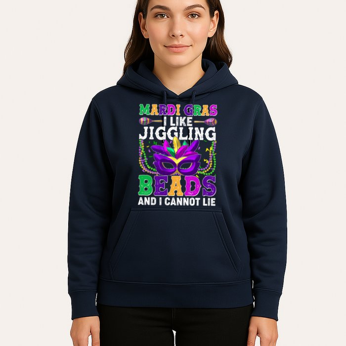 Funny Mardi Gras I Like Jiggling Beads And I Cannot Lie Hoodie