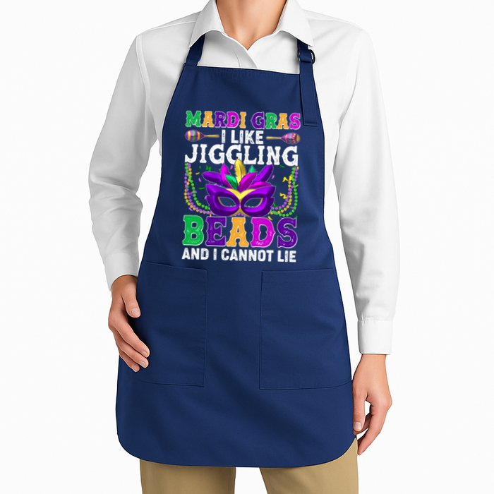 Funny Mardi Gras I Like Jiggling Beads And I Cannot Lie Apron