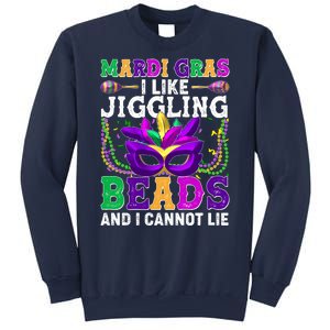 Funny Mardi Gras I Like Jiggling Beads And I Cannot Lie Sweatshirt