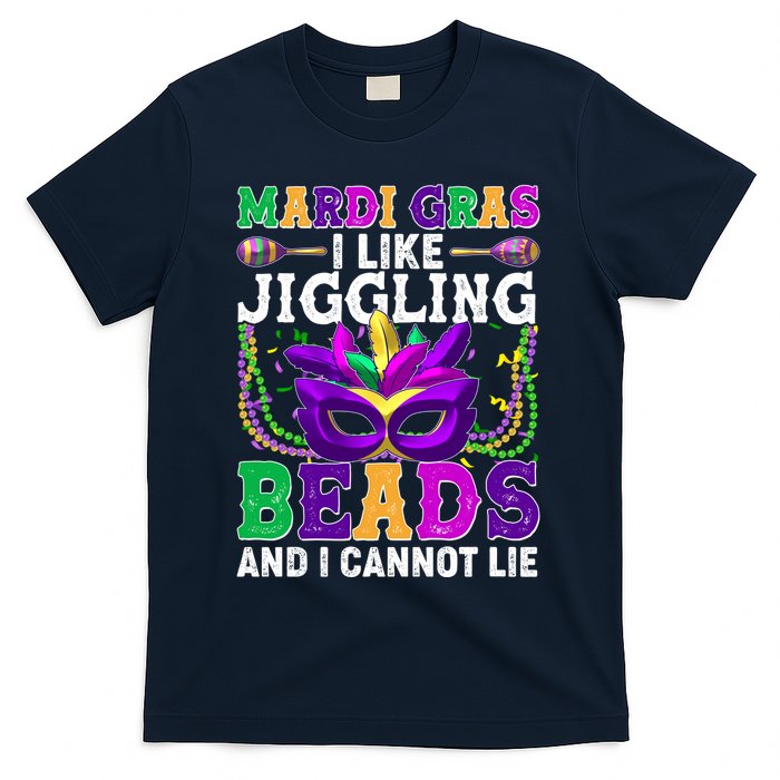 Funny Mardi Gras I Like Jiggling Beads And I Cannot Lie T-Shirt