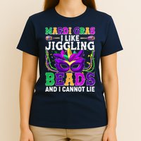 Funny Mardi Gras I Like Jiggling Beads And I Cannot Lie T-Shirt