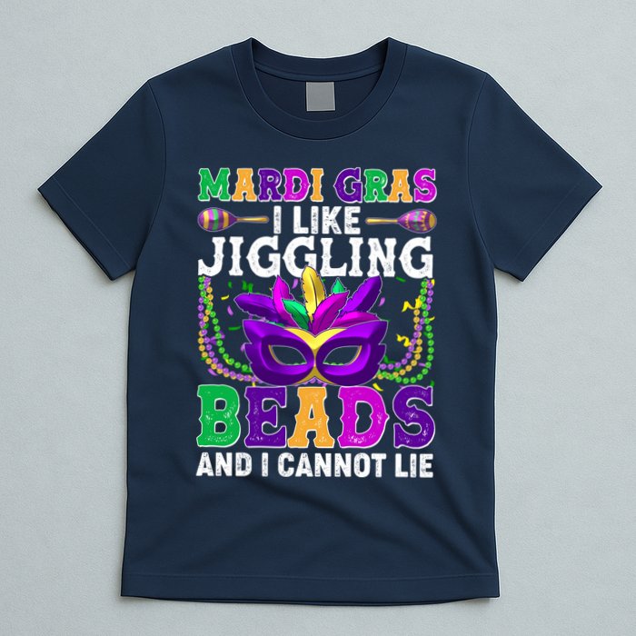 Funny Mardi Gras I Like Jiggling Beads And I Cannot Lie T-Shirt