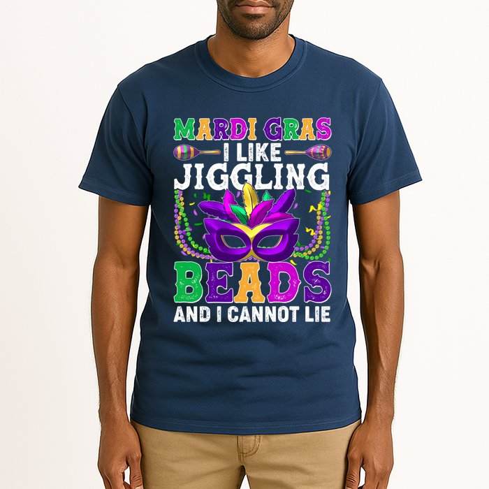 Funny Mardi Gras I Like Jiggling Beads And I Cannot Lie Tall T-Shirt