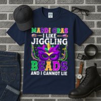 Funny Mardi Gras I Like Jiggling Beads And I Cannot Lie Tall T-Shirt
