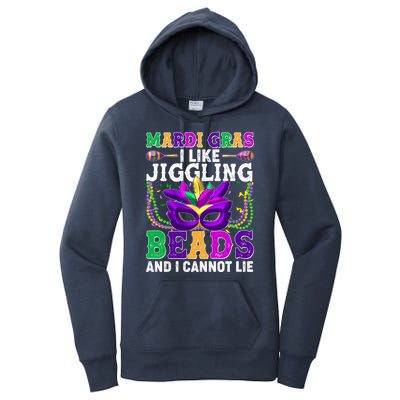 Funny Mardi Gras I Like Jiggling Beads And I Cannot Lie Women's Pullover Hoodie