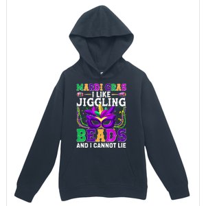 Funny Mardi Gras I Like Jiggling Beads And I Cannot Lie Urban Pullover Hoodie