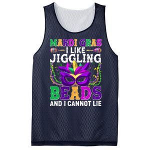 Funny Mardi Gras I Like Jiggling Beads And I Cannot Lie Mesh Reversible Basketball Jersey Tank