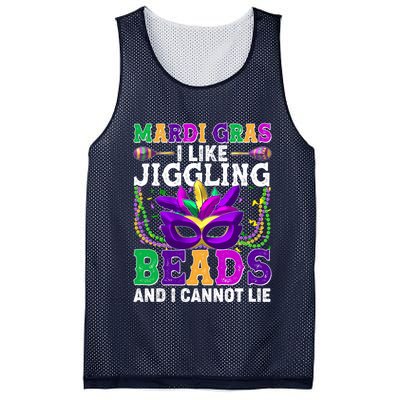 Funny Mardi Gras I Like Jiggling Beads And I Cannot Lie Mesh Reversible Basketball Jersey Tank